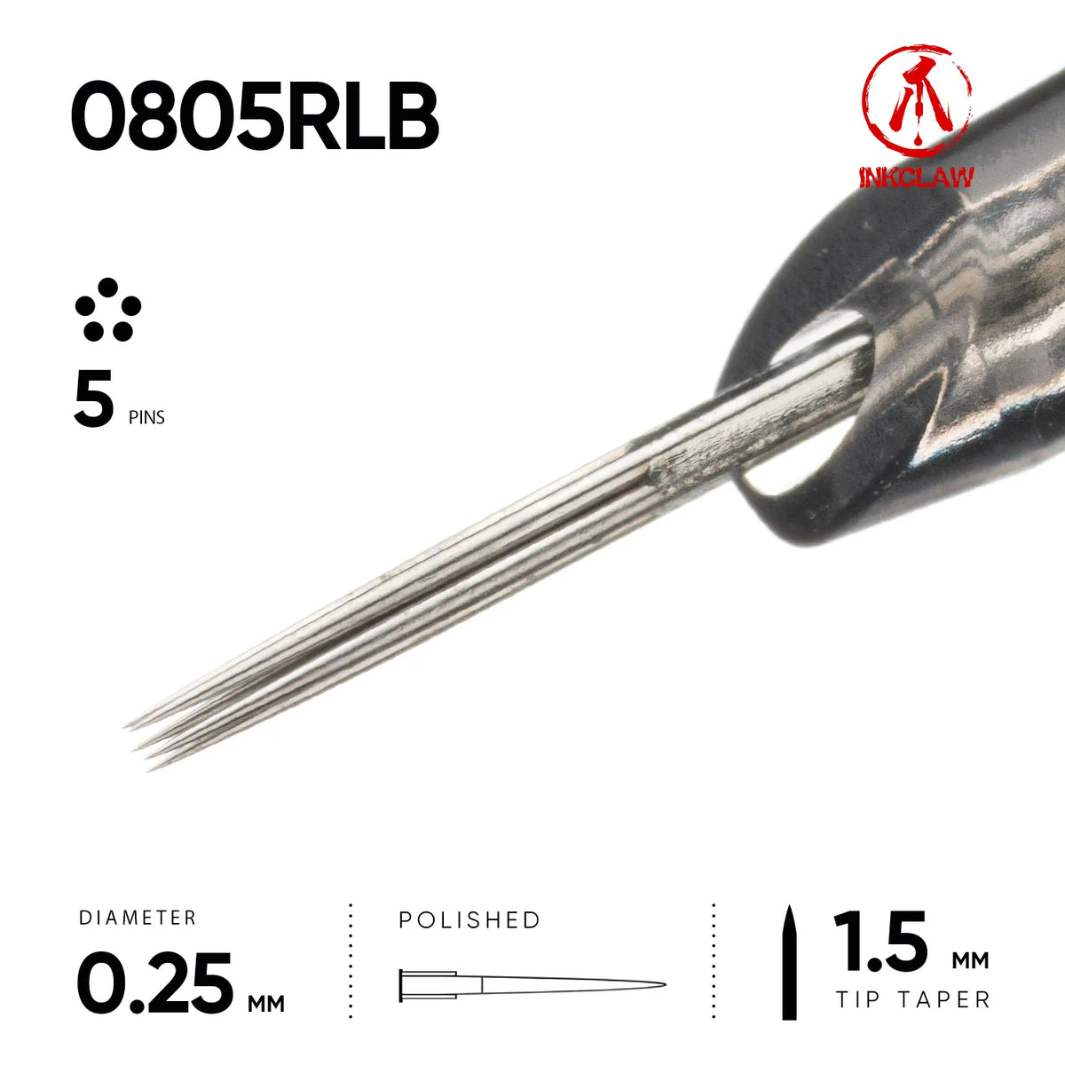 Inkclaw Bold 5 Round Liner Tattoo Cartridges