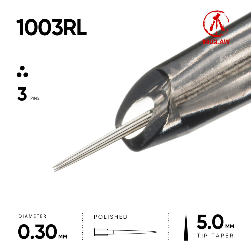 Inkclaw 3 Round Liner Tattoo Cartridges