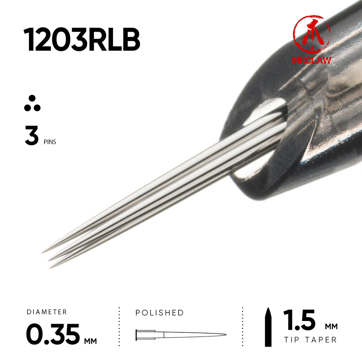 Inkclaw Bold 3 Round Liner Tattoo Cartridges