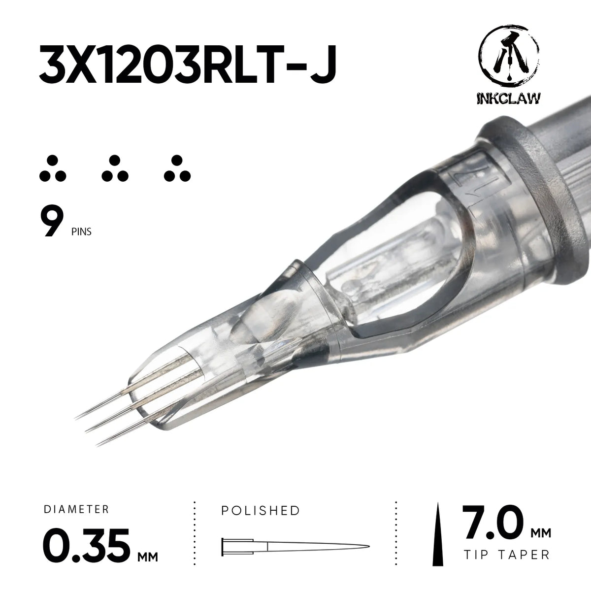 Inkclaw Tight 3x3RL Magnum Cartridges - Double Spacing
