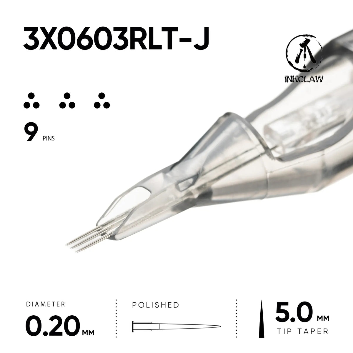 Inkclaw Tight 3x3RL Magnum Cartridges - Double Spacing