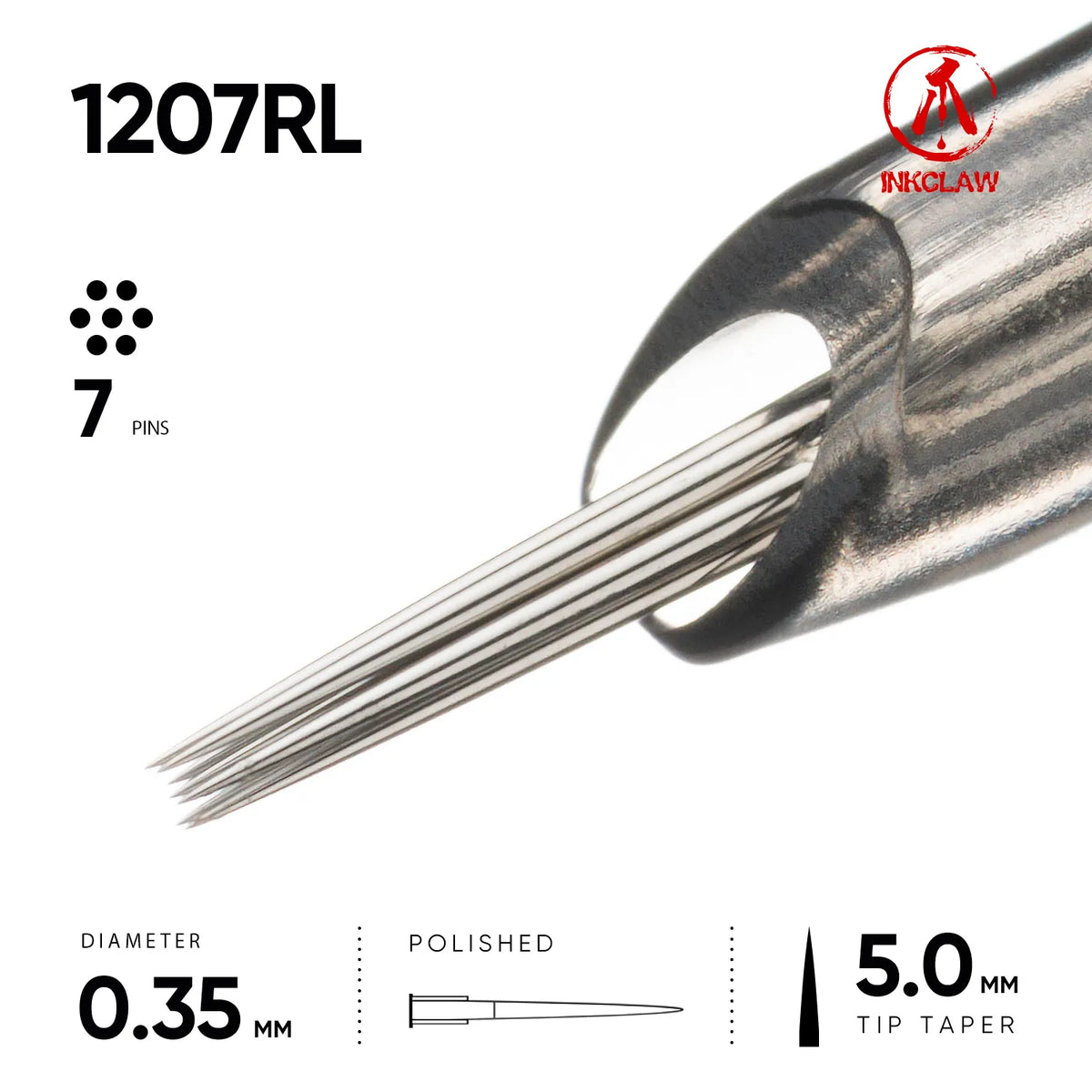 Inkclaw 7 Round Liner Tattoo Cartridges