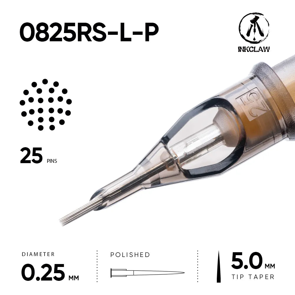 Inkclaw 25RS Round Shader Tattoo Cartridges