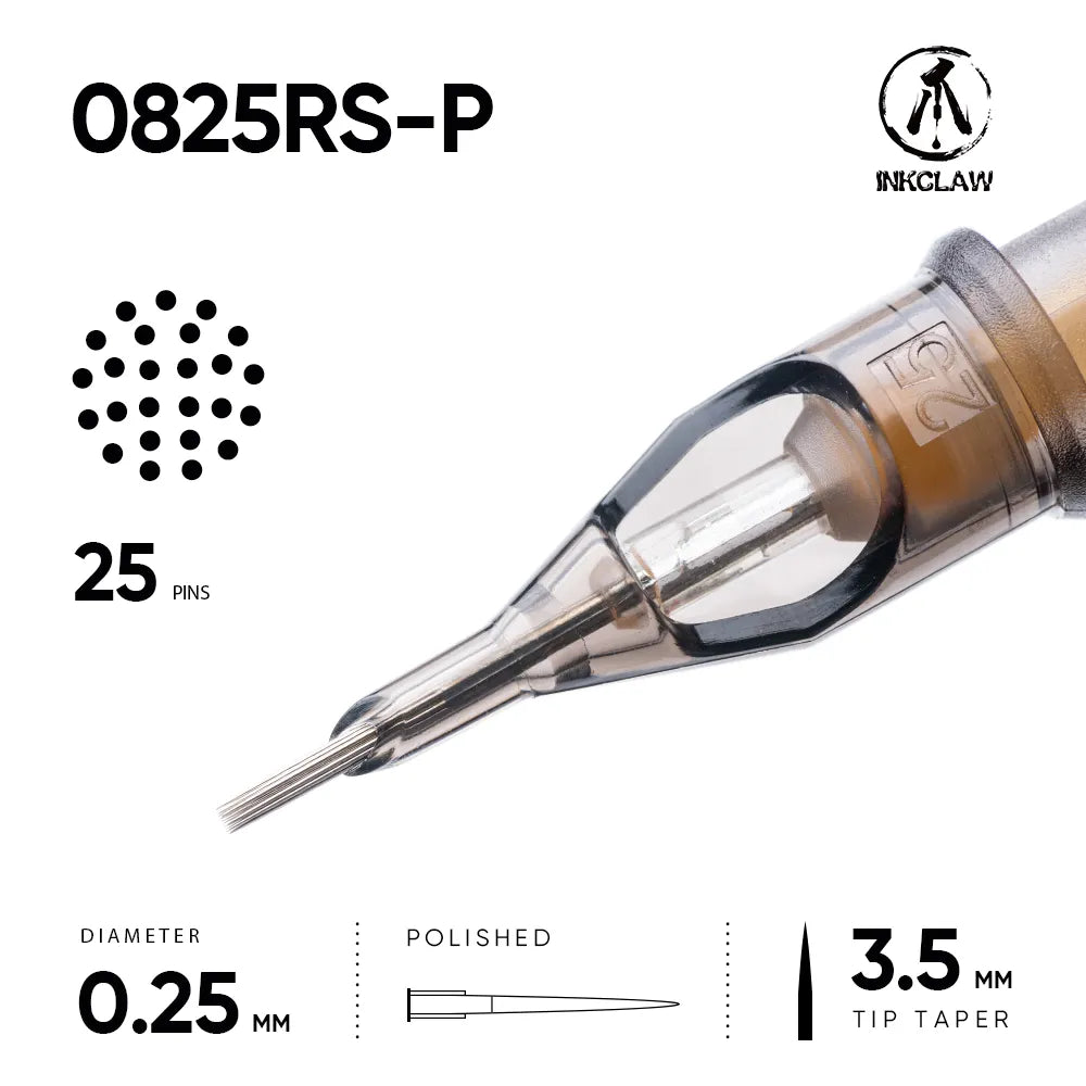 Inkclaw 25RS Round Shader Tattoo Cartridges