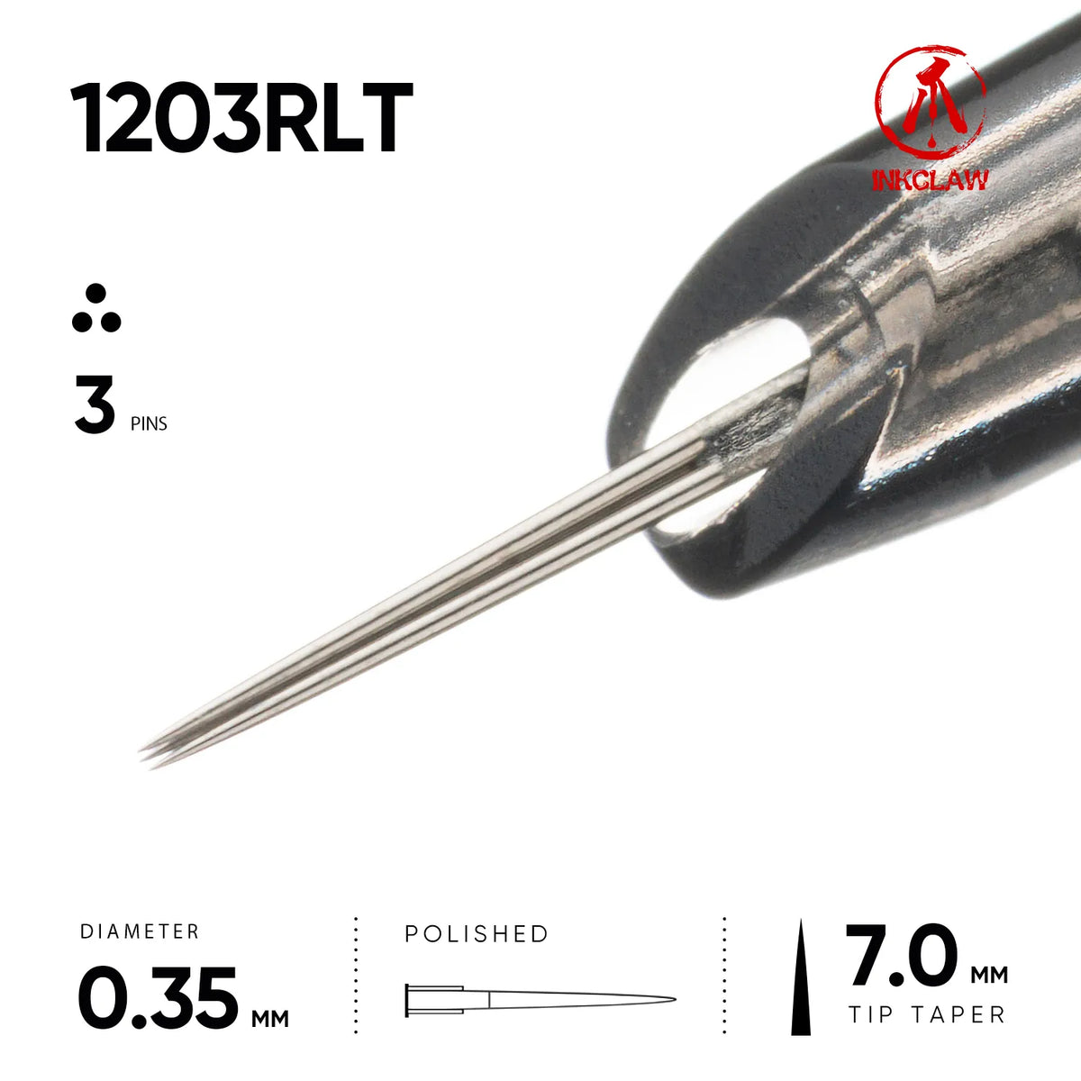 Inkclaw Tight 3 Round Liner Tattoo Cartridges