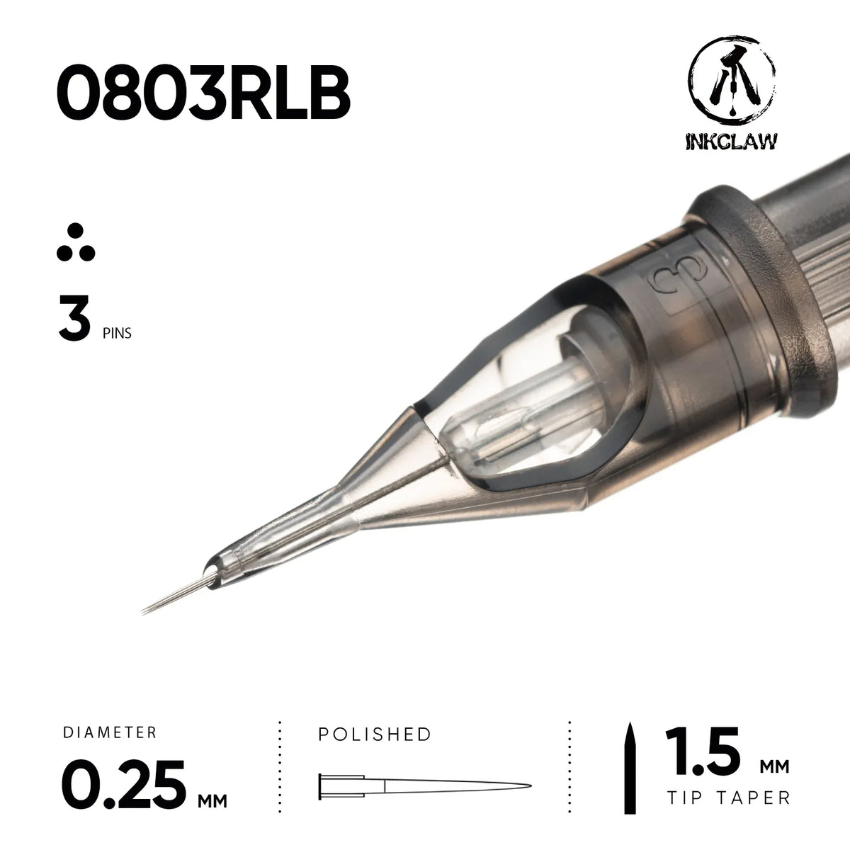 Inkclaw Bold 3 Round Liner Tattoo Cartridges
