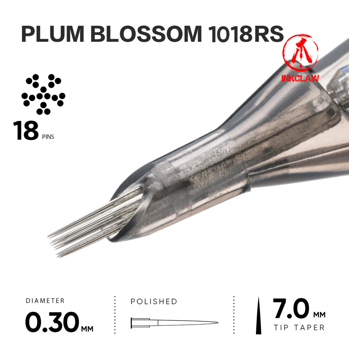 Plum Blossom 18 Round Shader Tattoo Needles Cartridge | Inkclaw Tattoo