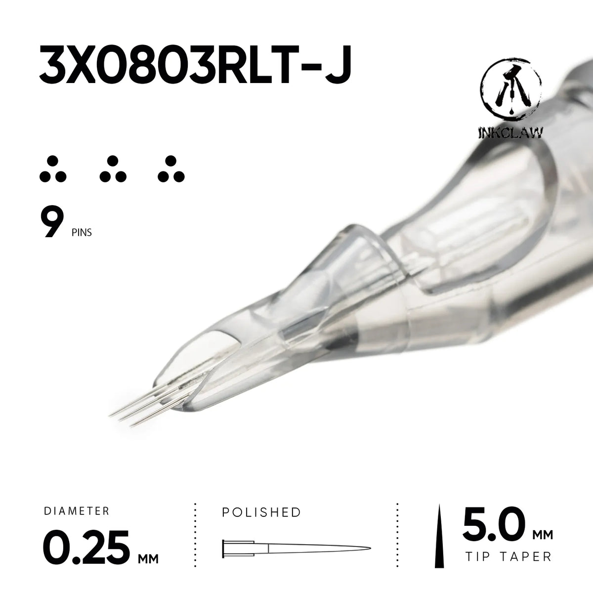 Inkclaw Tight 3x3RL Magnum Cartridges - Double Spacing