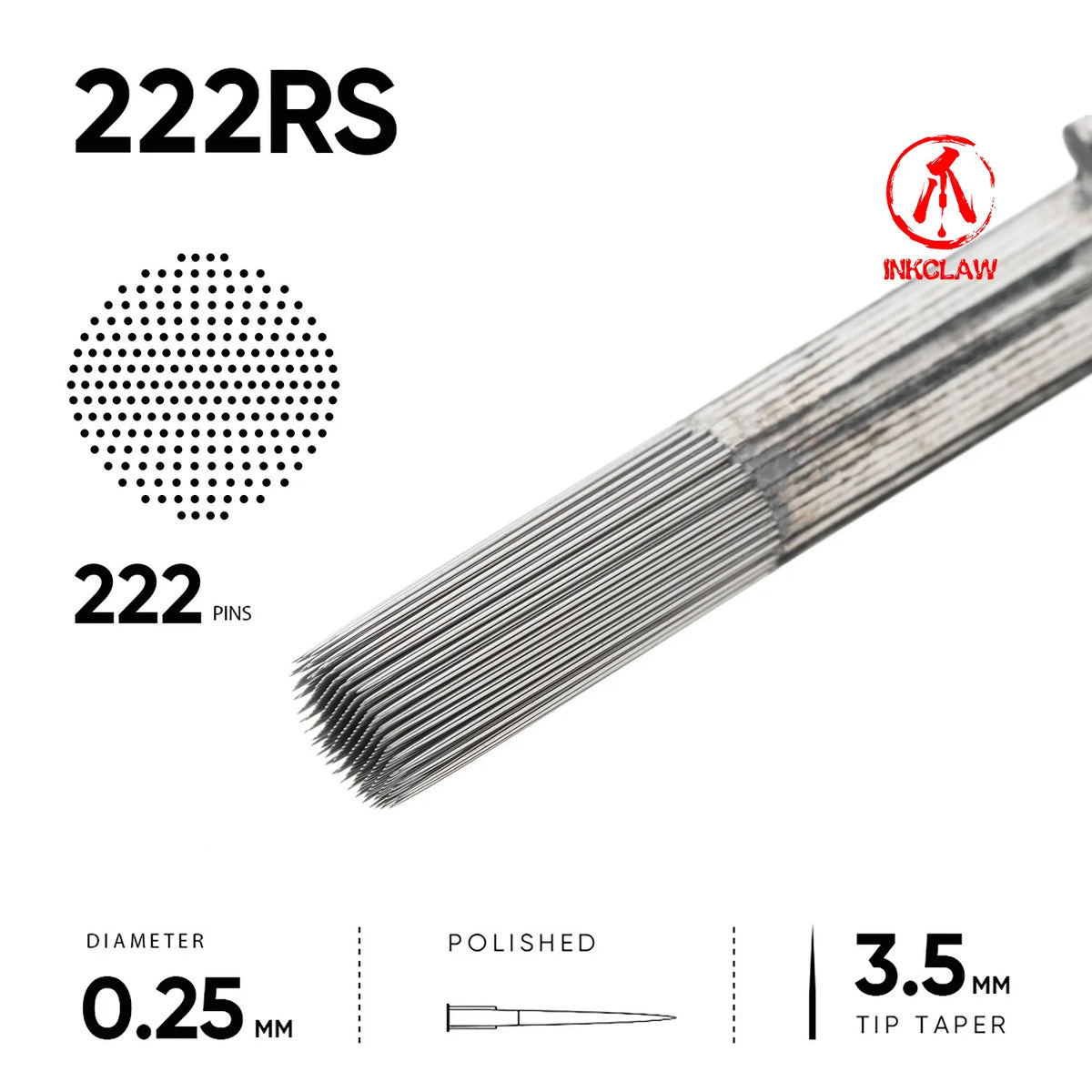 222RS Round Shader Tattoo Needles On Bar