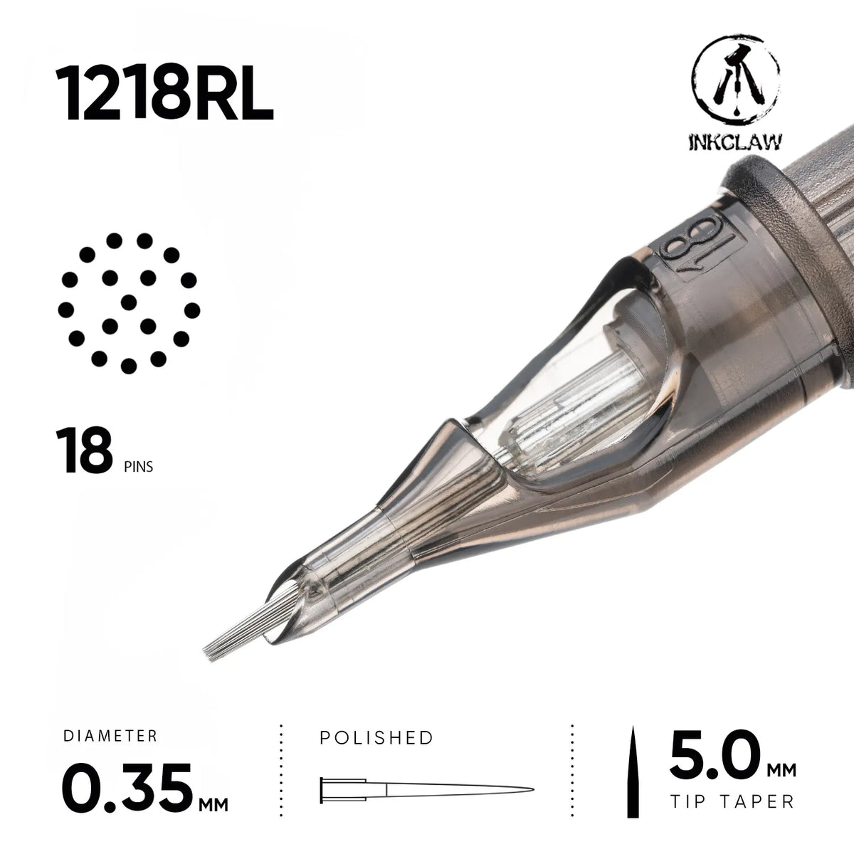 Inkclaw 18 Round Liner Tattoo Cartridges