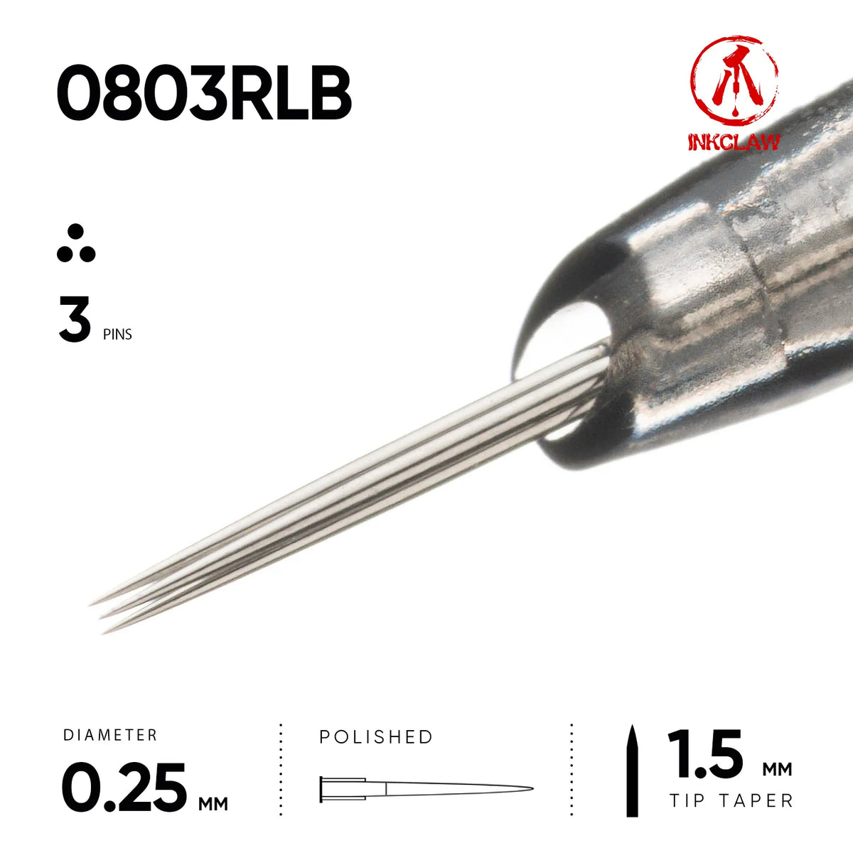 Inkclaw Bold 3 Round Liner Tattoo Cartridges