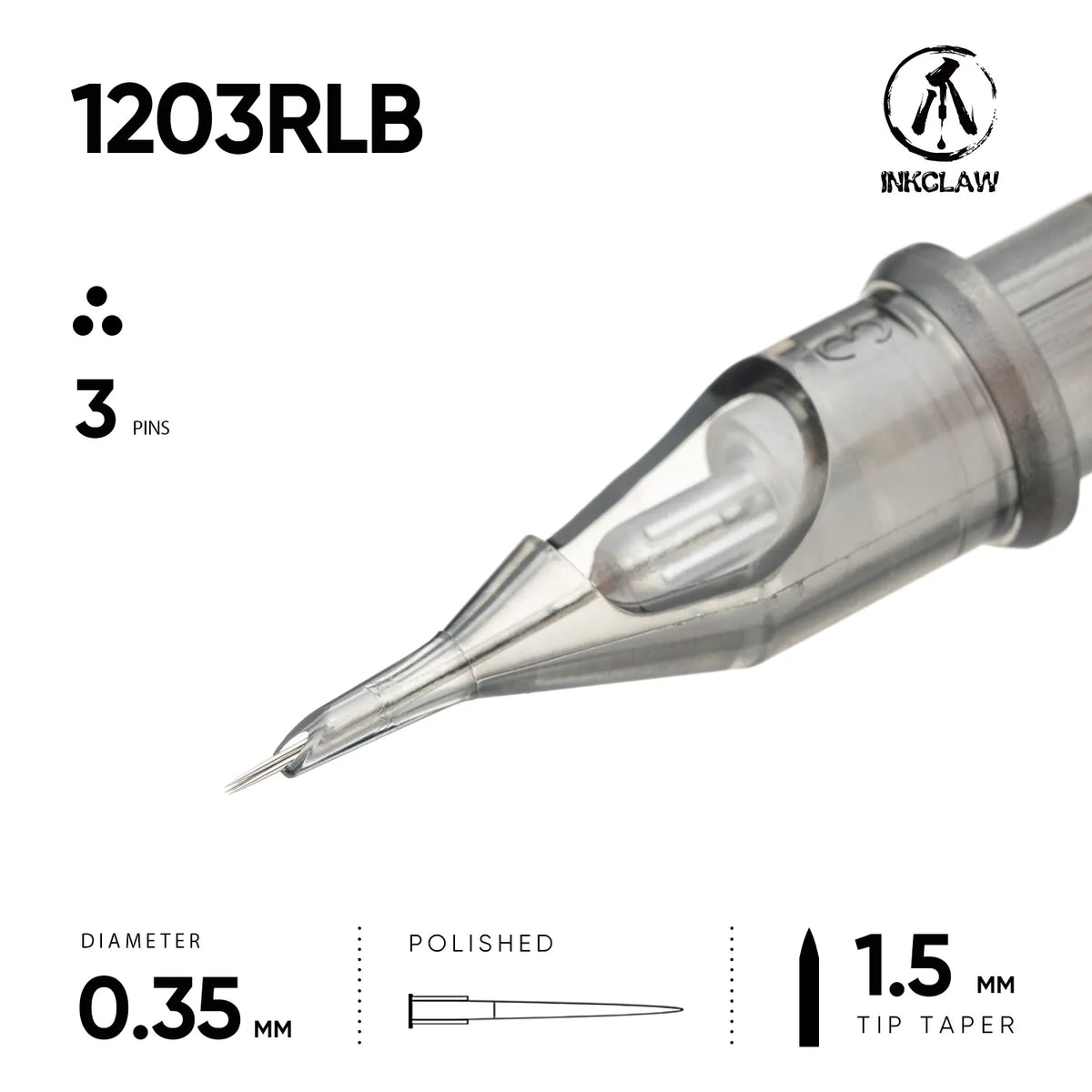 Inkclaw Bold 3 Round Liner Tattoo Cartridges