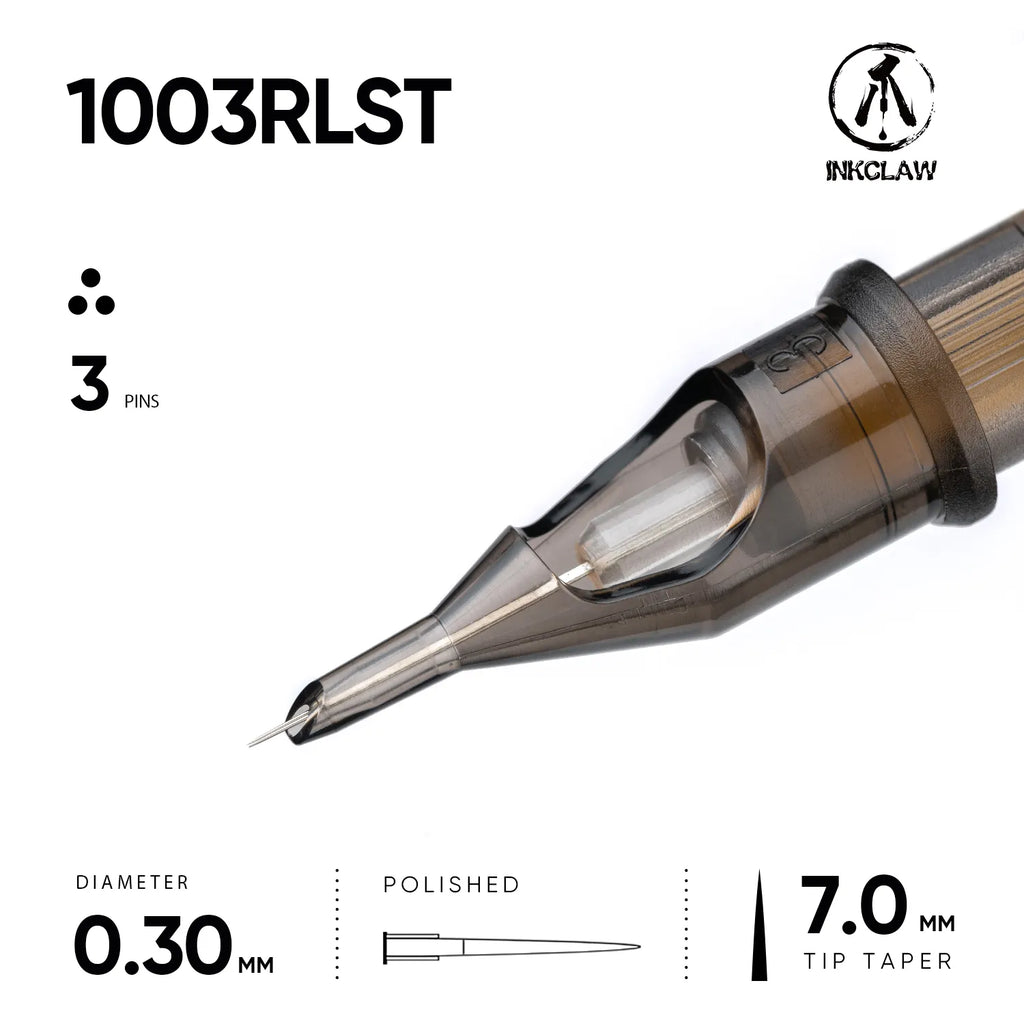 Inkclaw Super Tight 3 Round Liner Tattoo Cartridges