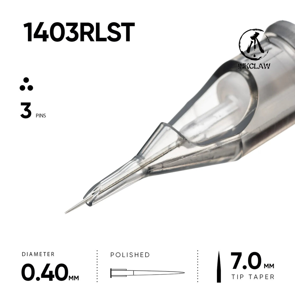 Inkclaw Super Tight 3 Round Liner Tattoo Cartridges
