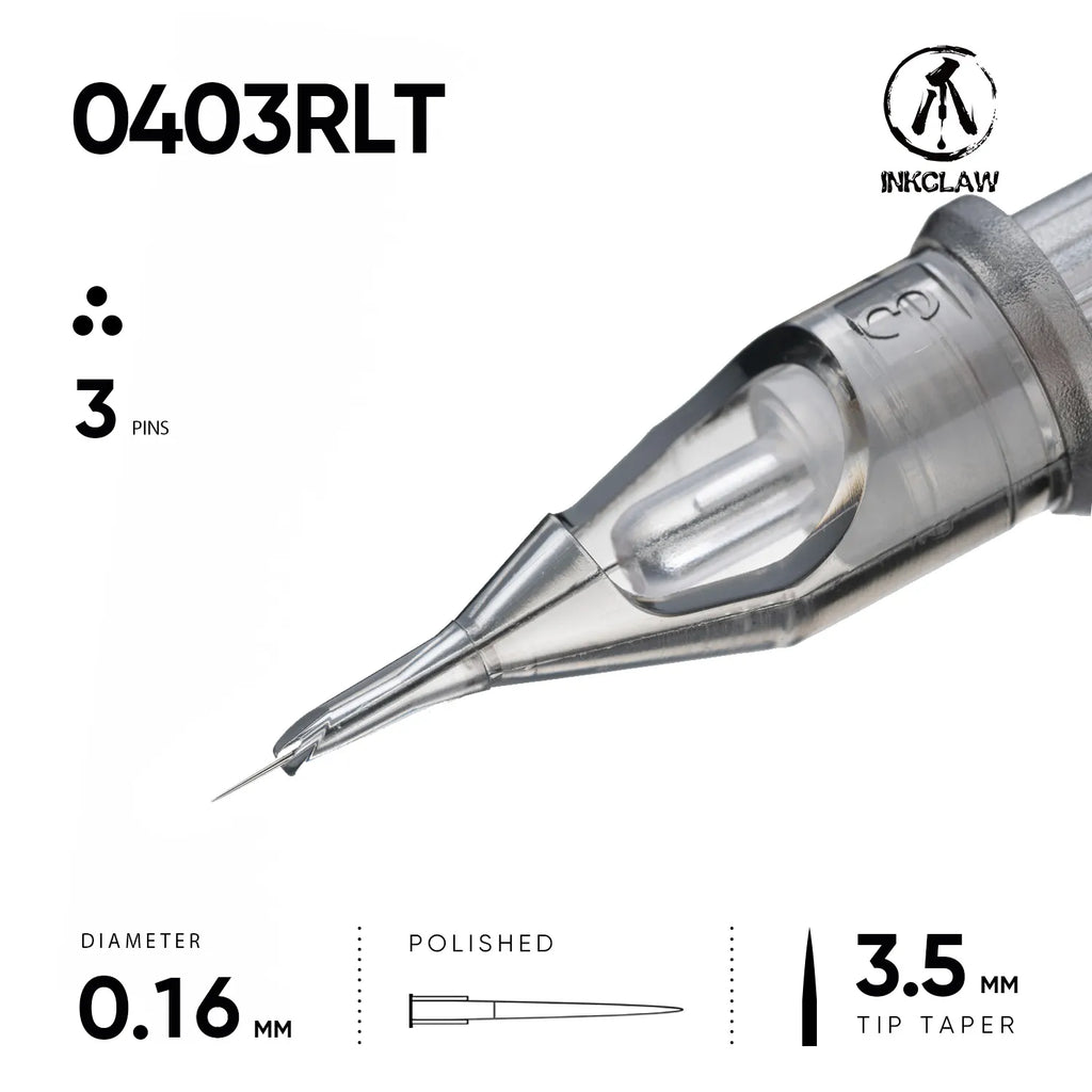 Inkclaw Tight 3 Round Liner Tattoo Cartridges