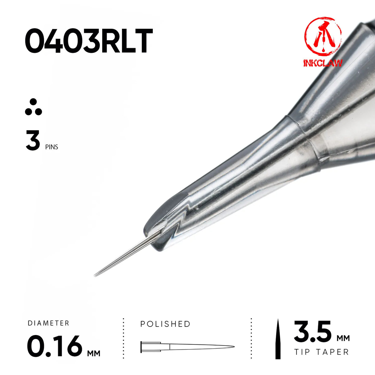 Inkclaw Tight 3 Round Liner Tattoo Cartridges