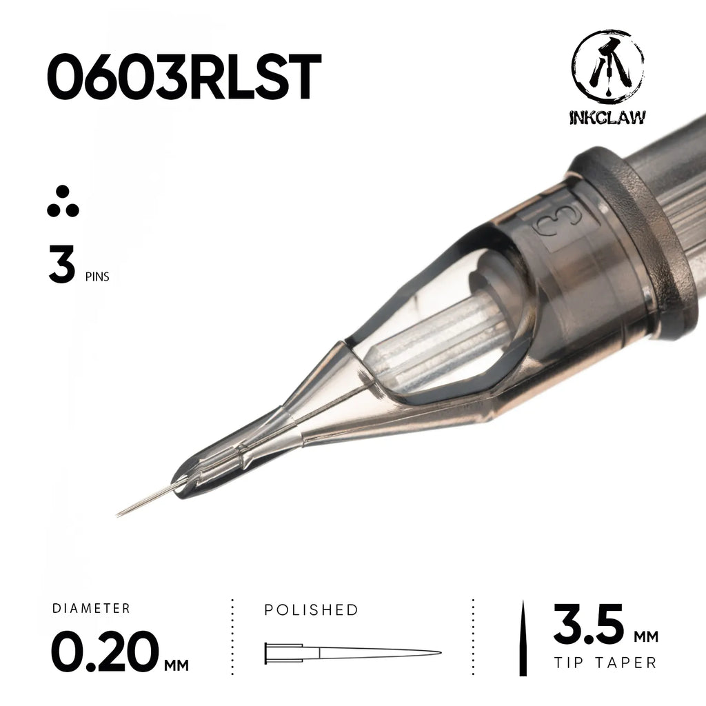 Inkclaw Super Tight 3 Round Liner Tattoo Cartridges