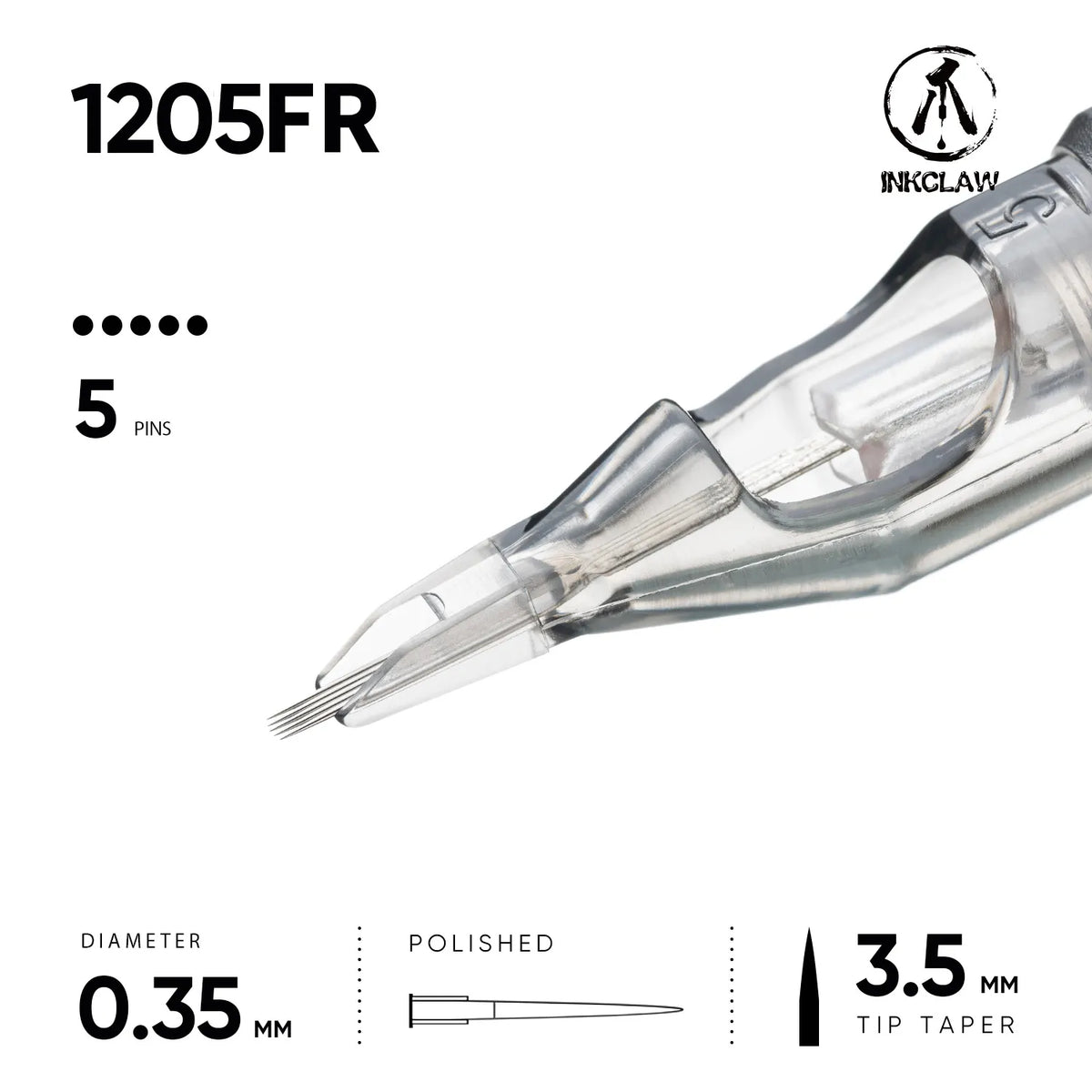 Inkclaw 5 Flat Round Tattoo Cartridges