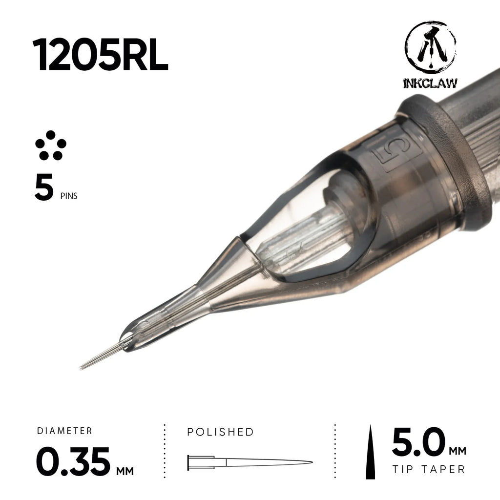 Inkclaw 5 Round Liner Tattoo Cartridges