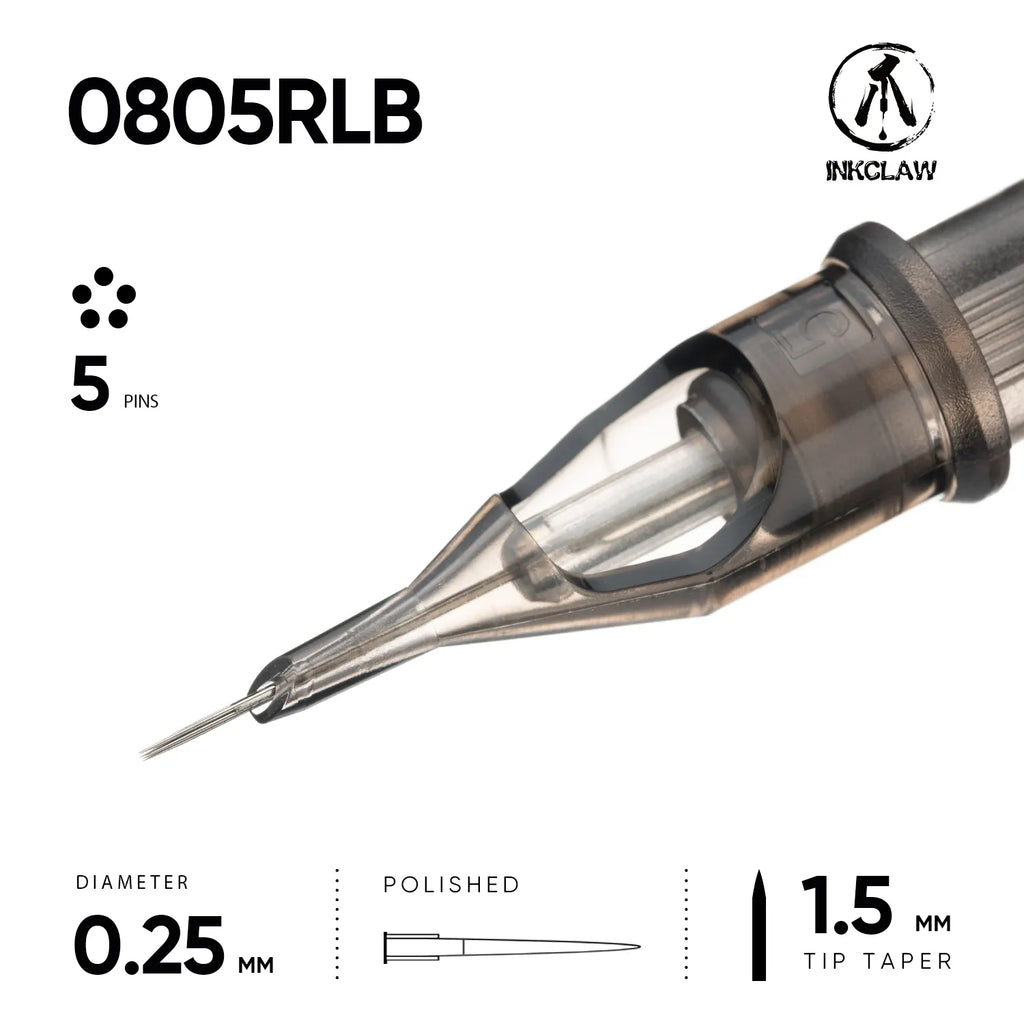 Inkclaw Bold 5 Round Liner Tattoo Cartridges
