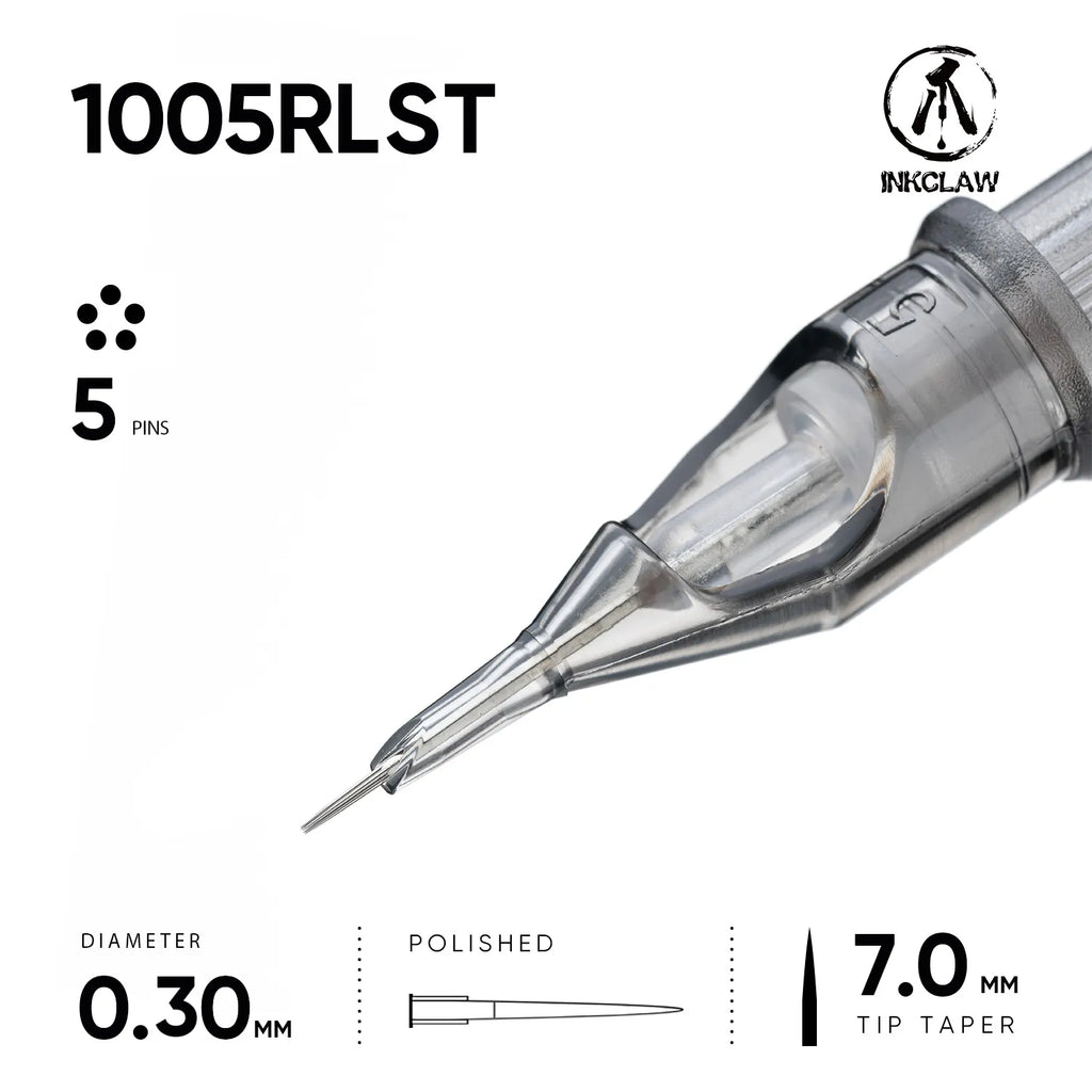 Inkclaw Super Tight 5 Round Liner Tattoo Cartridges
