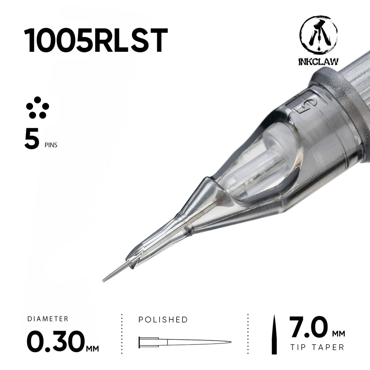 Inkclaw Super Tight 5 Round Liner Tattoo Cartridges
