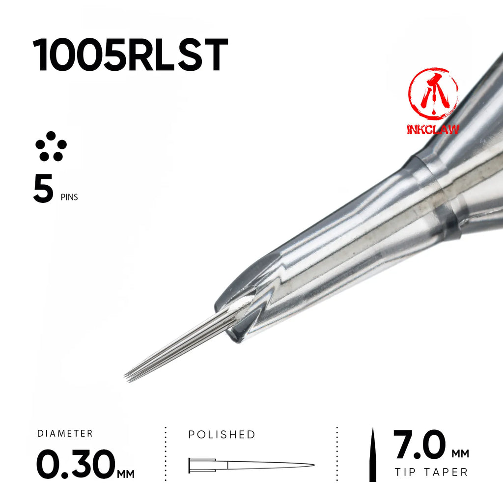 Inkclaw Super Tight 5 Round Liner Tattoo Cartridges