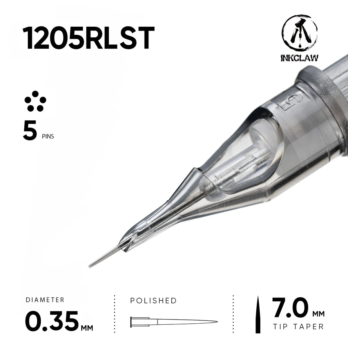 Inkclaw Super Tight 5 Round Liner Tattoo Cartridges