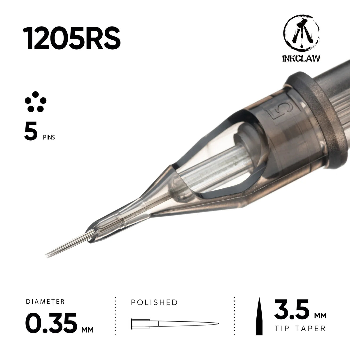 Inkclaw 5 Round Shader Tattoo Cartridges