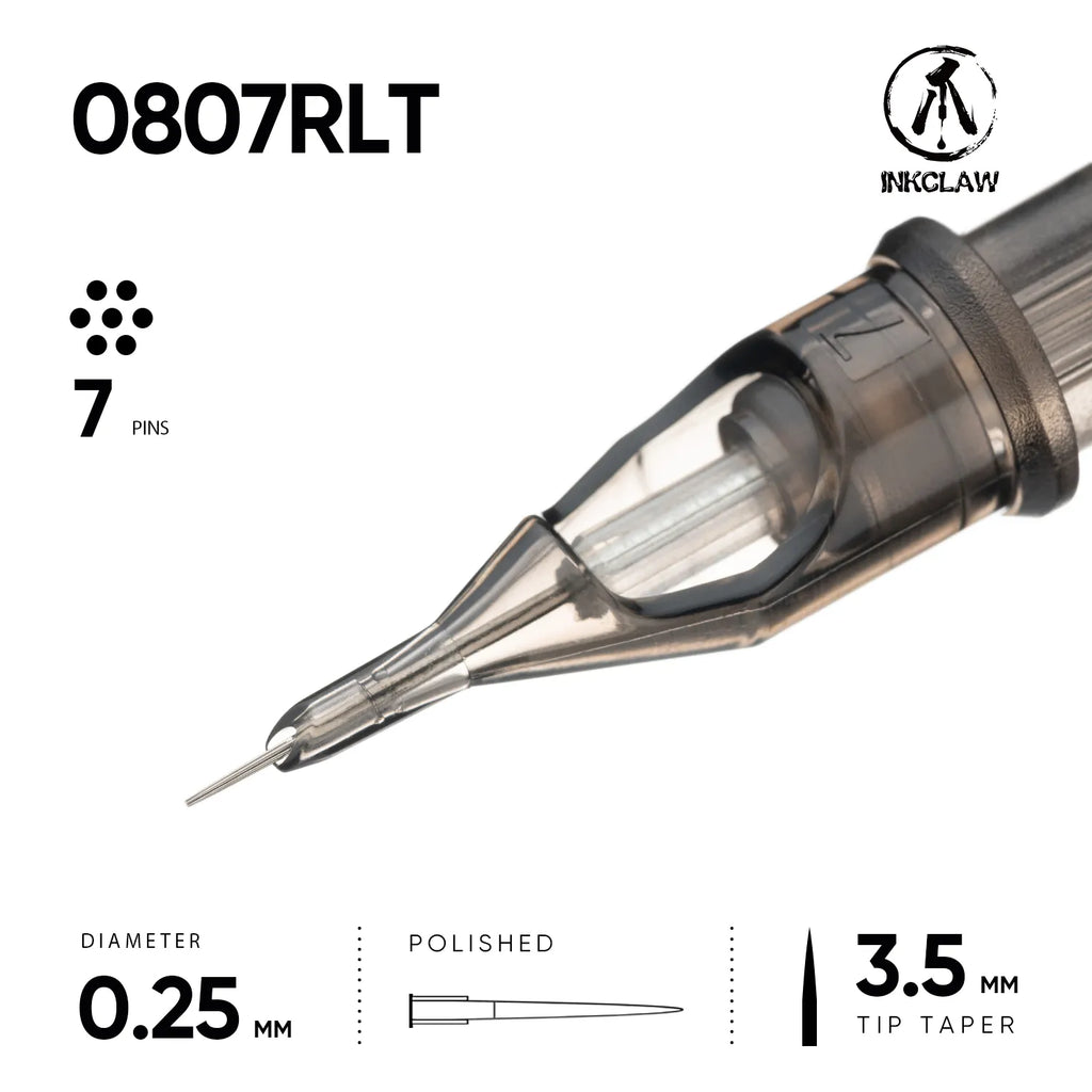 Inkclaw Tight 7 Round Liner Tattoo Cartridges