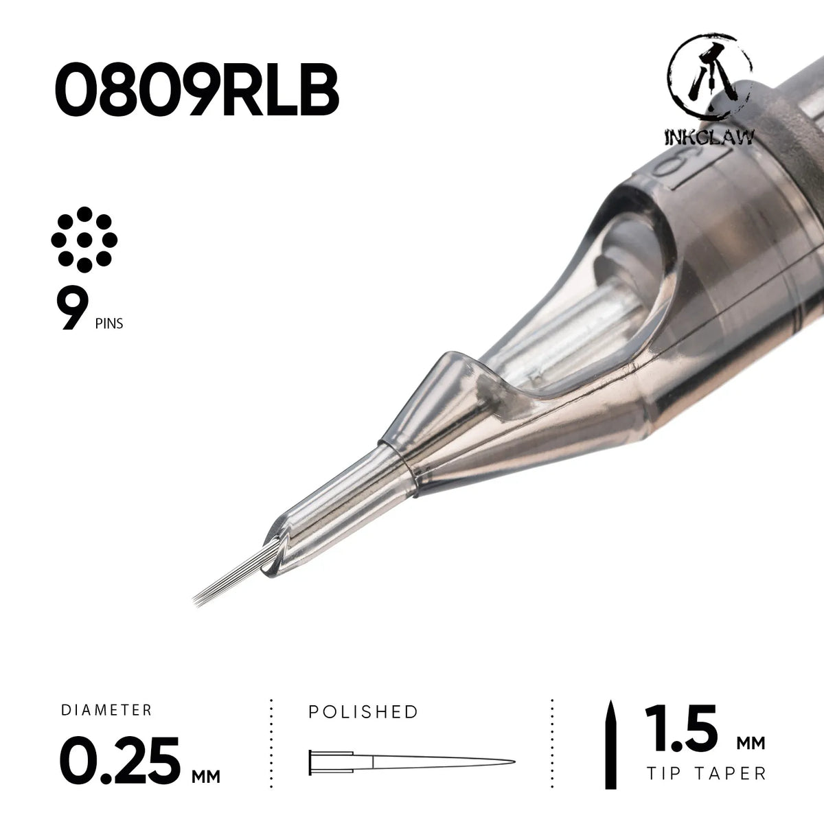 Inkclaw Bold 9 Round Liner Tattoo Cartridges