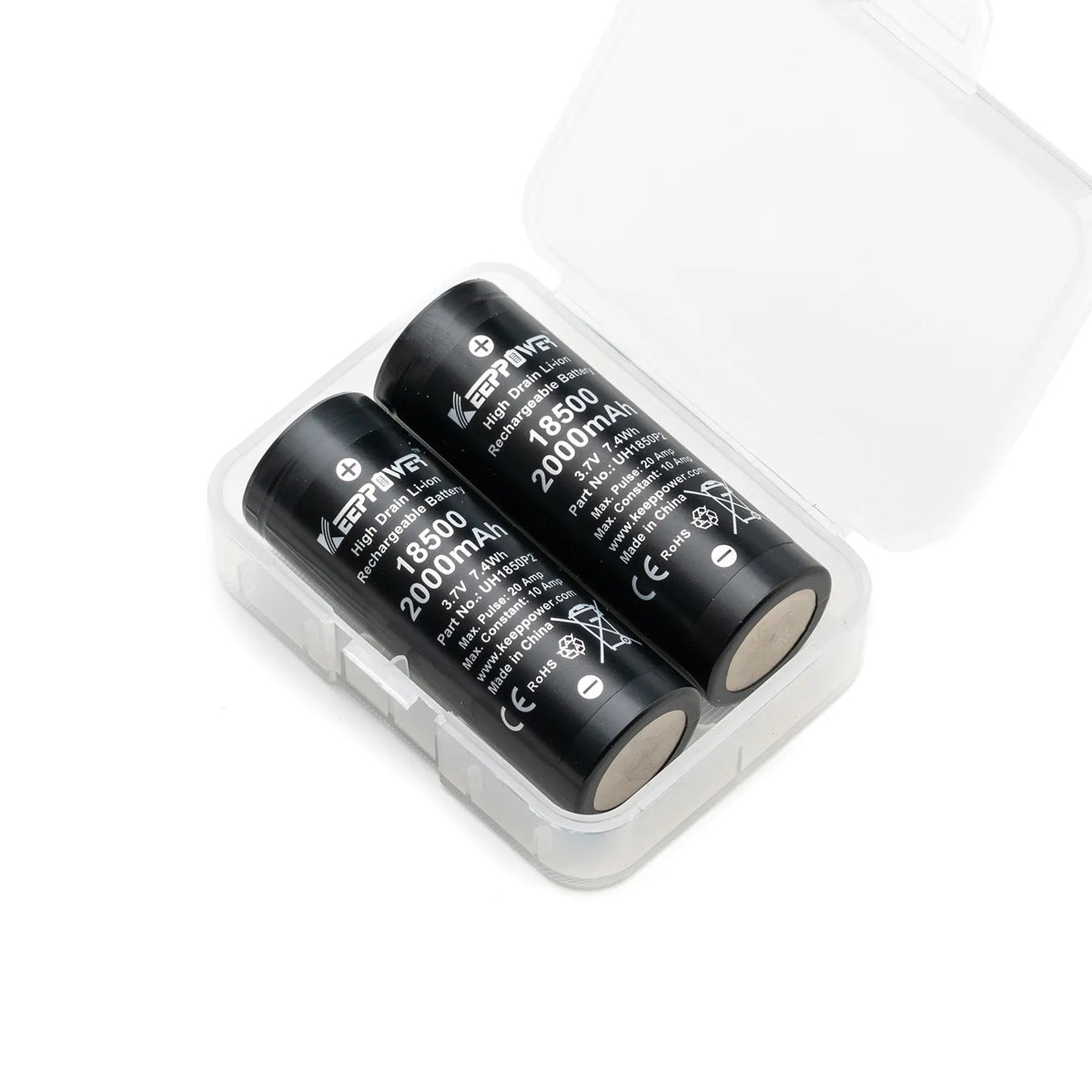 Keeppower 18500 Flat Top - Pack of 2