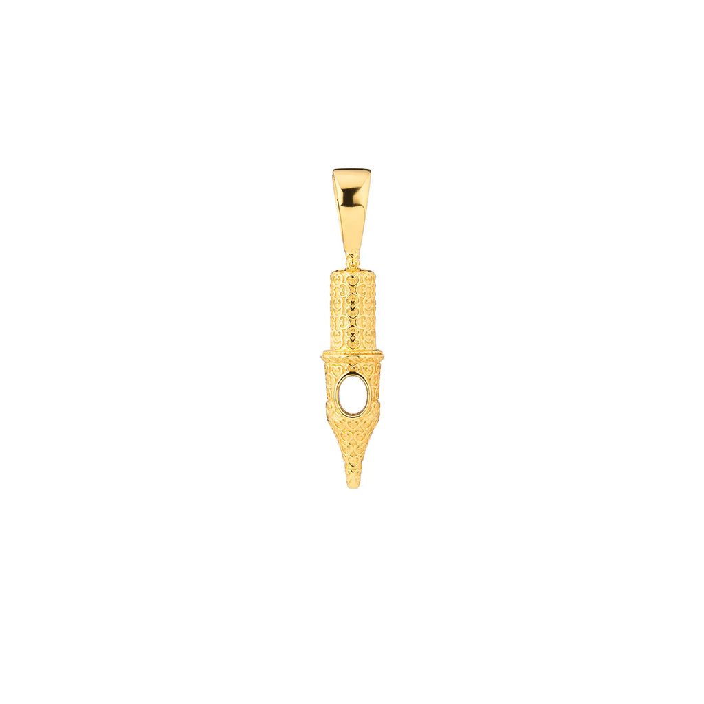 Inkclaw designs customized "Oval Heart" pattern tattoo cartridge needle pendants for all tattoo artists and lovers, which are the smaller size of a round liner tattoo cartridge.  All the personalized tattoo cartridge needle pendants are solid handcrafted