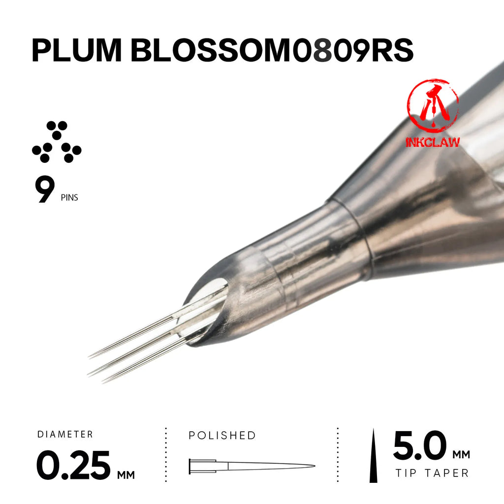 Plum Blossom 9 Round Shader Tattoo Cartridges