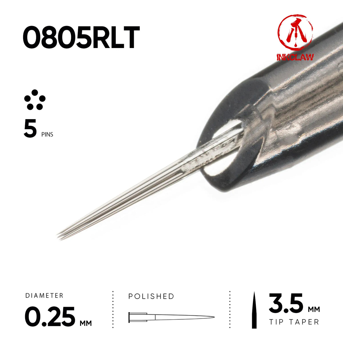 Inkclaw Tight 5 Round Liner Tattoo Cartridges