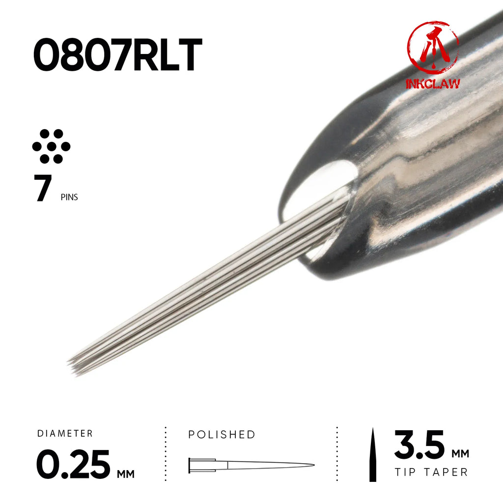 Inkclaw Tight 7 Round Liner Tattoo Cartridges