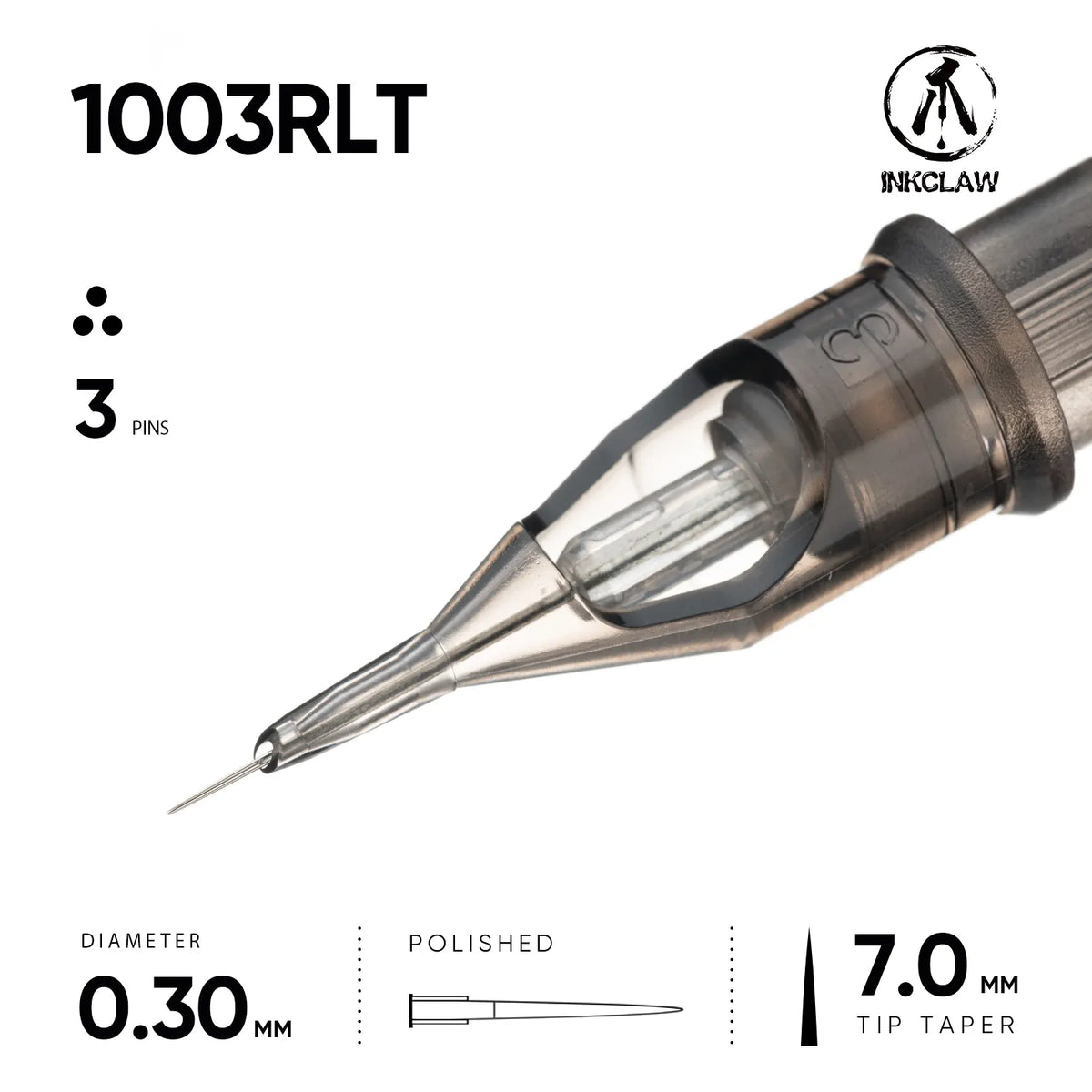Inkclaw Tight 3 Round Liner Tattoo Cartridges