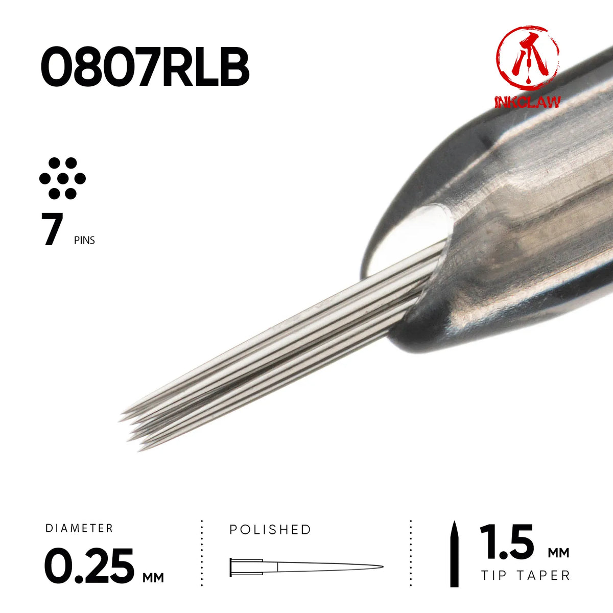 Inkclaw Bold 7 Round Liner Tattoo Cartridges