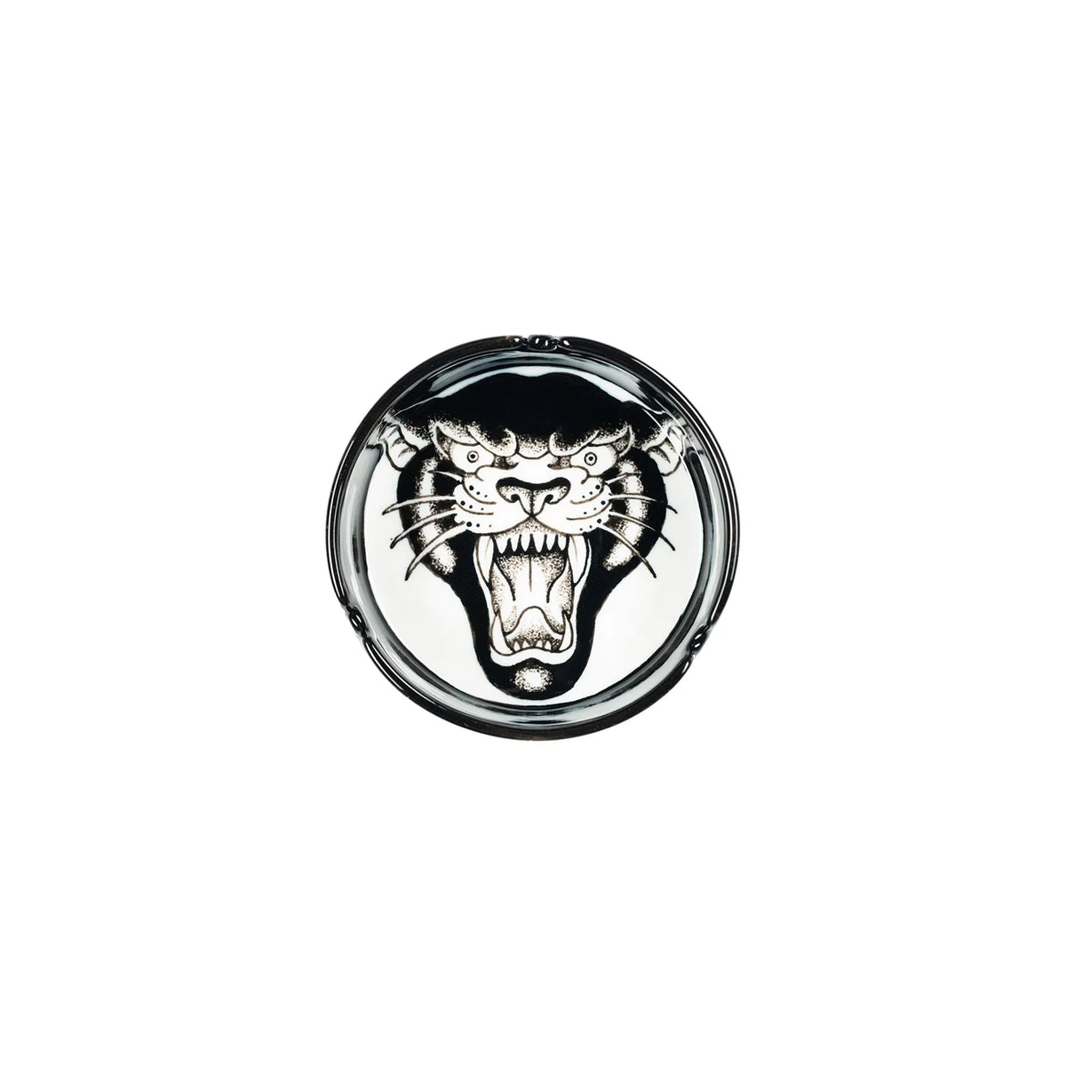 Black Panther Porcelain Ashtray
