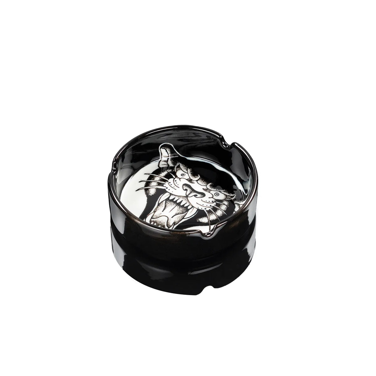 Black Panther Porcelain Ashtray