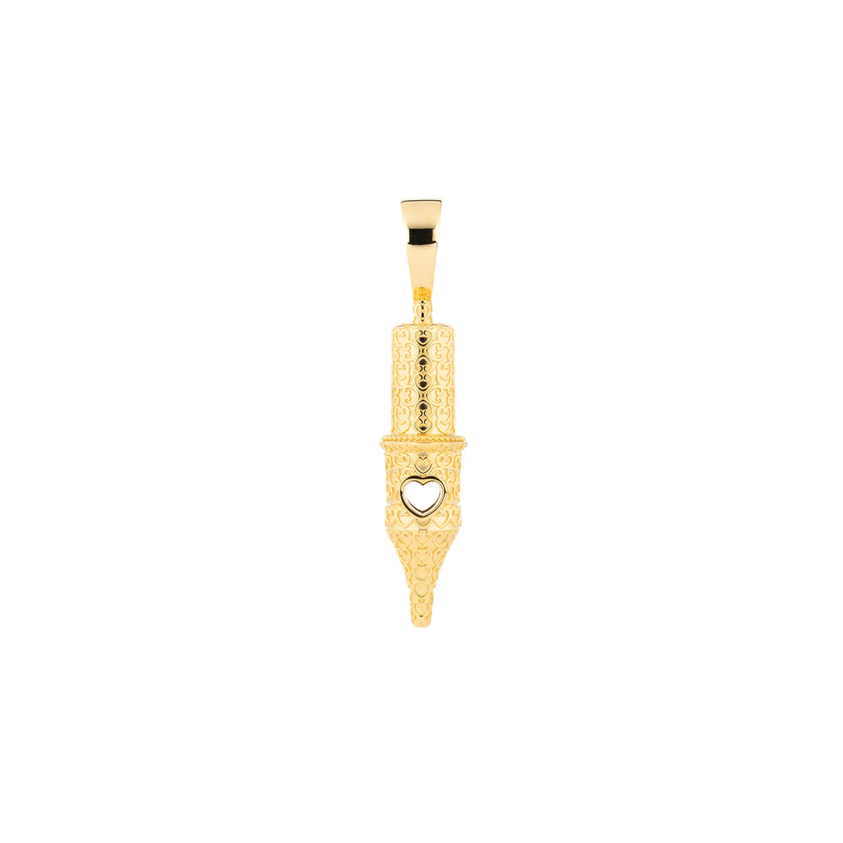 Tiny Heart Pattern Round Liner Tattoo Pendant