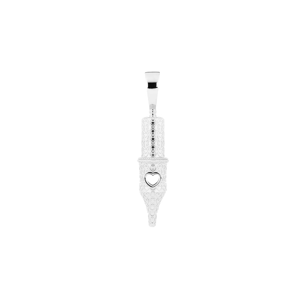 Tiny Heart Pattern Round Liner Tattoo Pendant