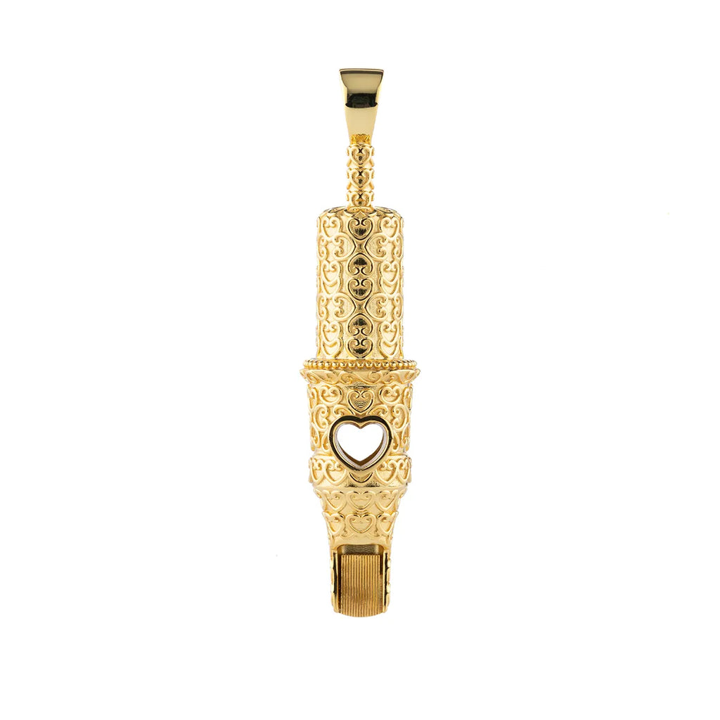 Heart Pattern Round Magnum Tattoo Pendant