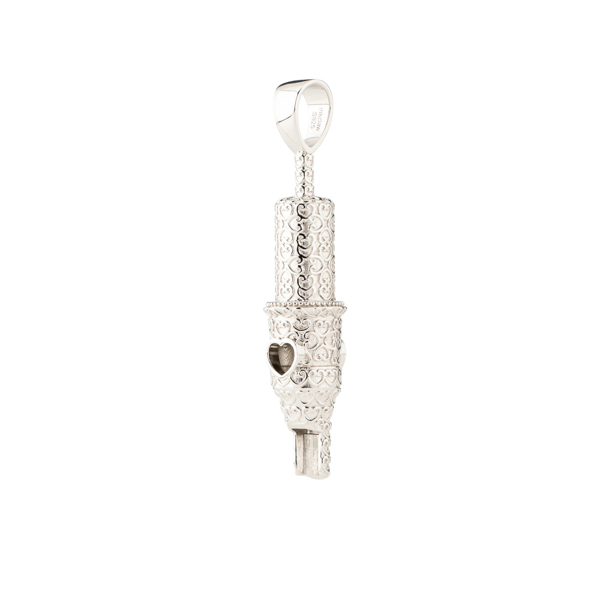 Heart Pattern Round Magnum Tattoo Pendant