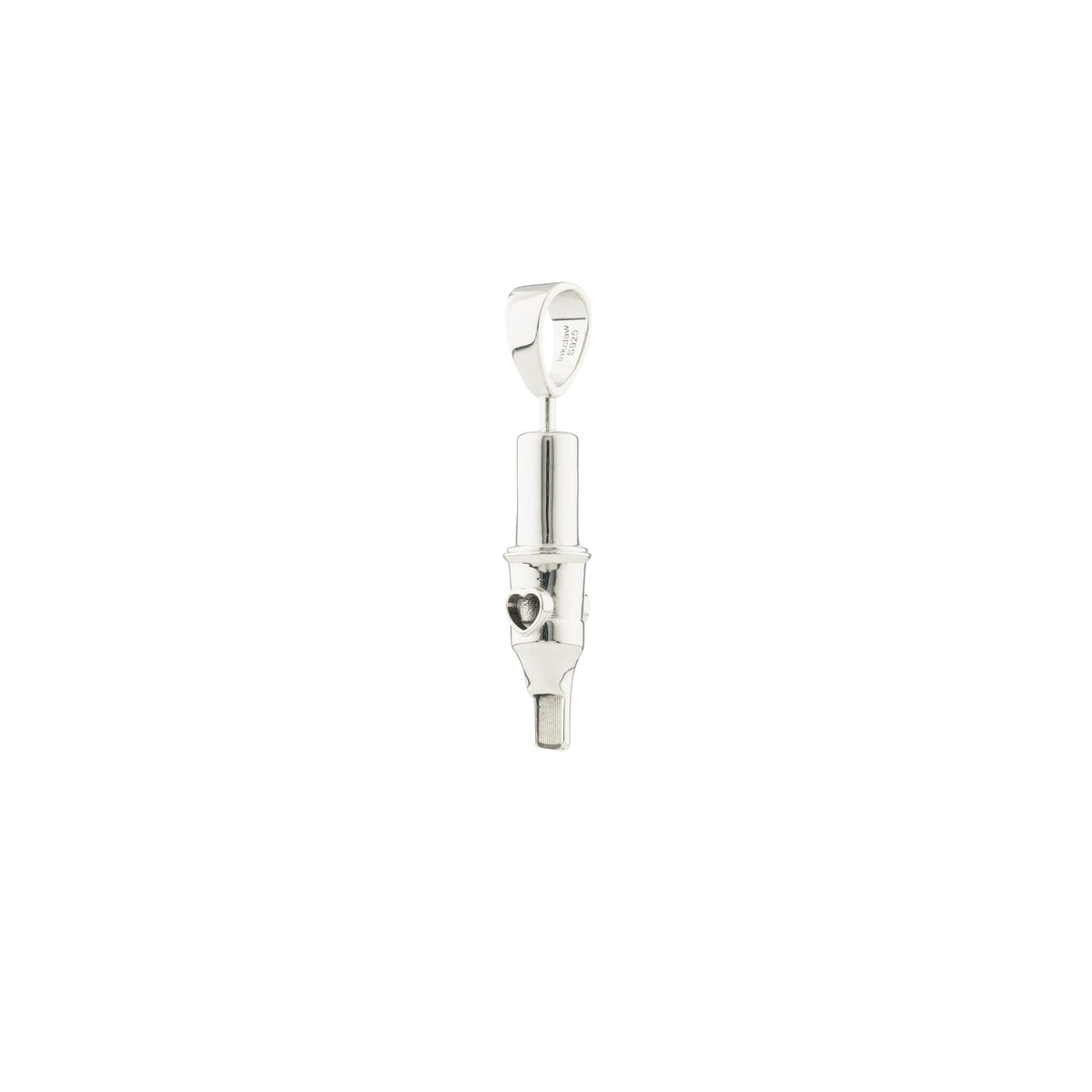 Tiny Love Round Magnum Tattoo Pendant- Silver