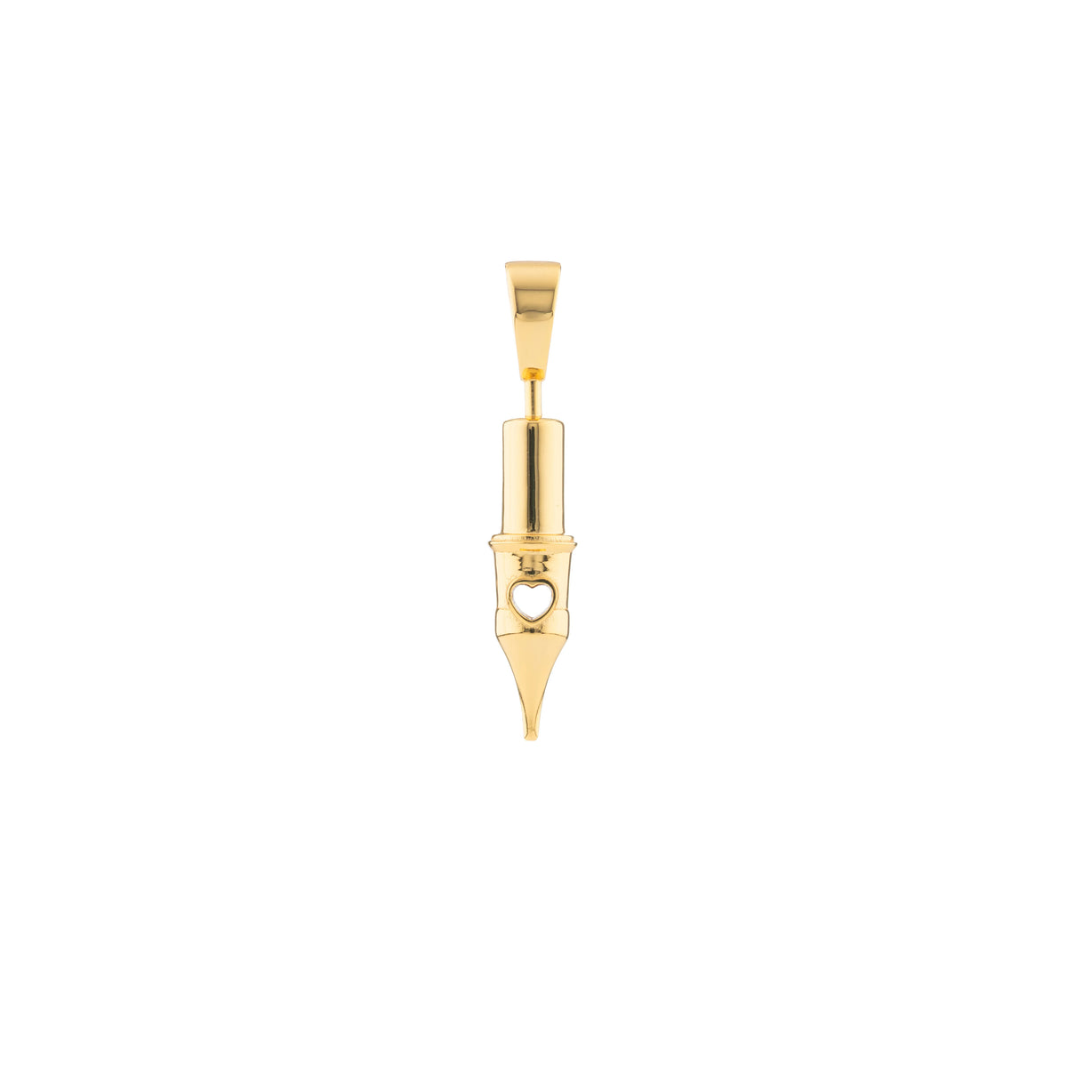 Tiny Love Round Liner Tattoo Pendant- Gold Plated