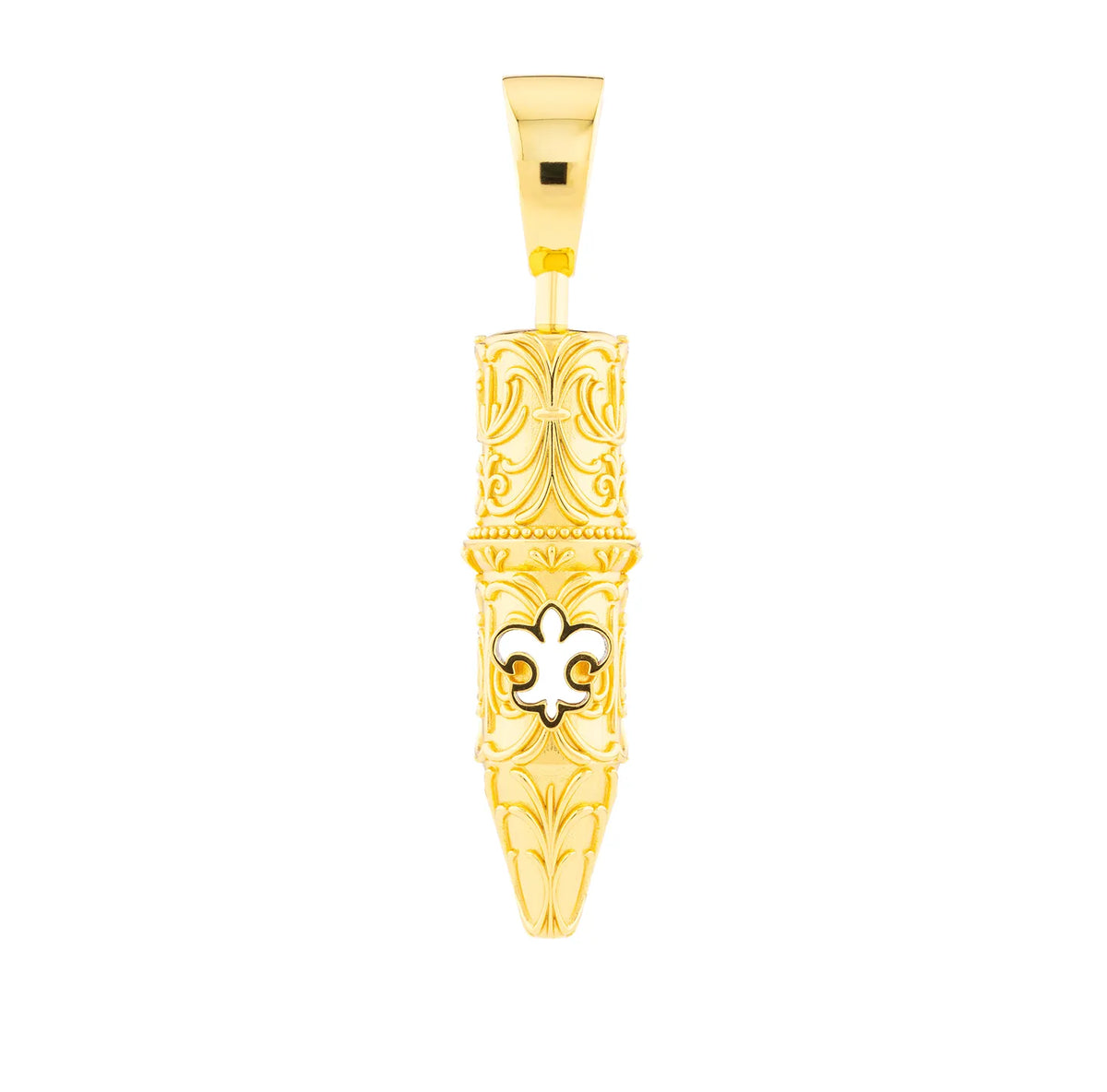 Tang-Flower Pattern Round Liner Tattoo Pendant