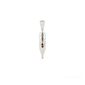 Tiny Wings Birthstone Tattoo Pendant Round Liner - Round Gem Silver
